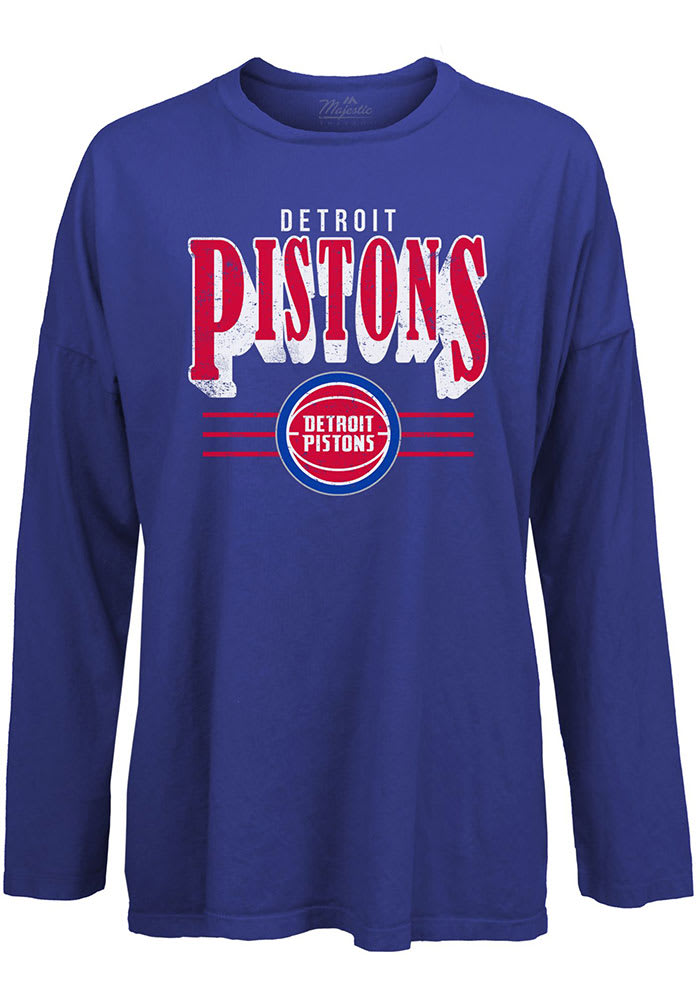 Gameday Couture Detroit Pistons Womens Blue Weekender Dropped Hem
