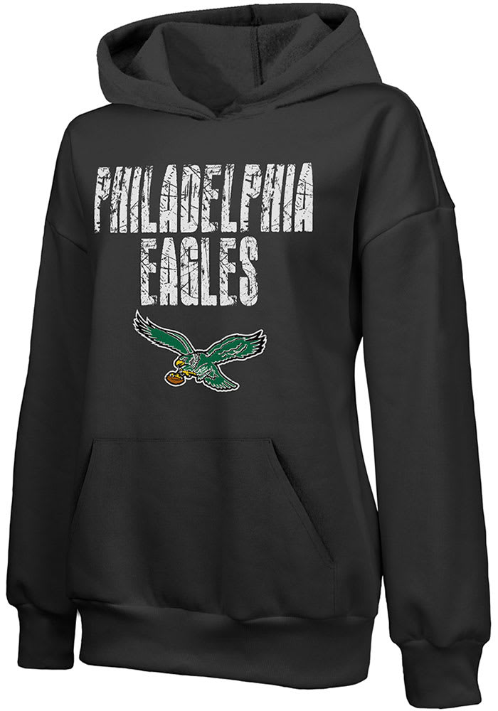 Antigua Philadelphia Eagles Womens Black Fortune 1/4 Zip Pullover