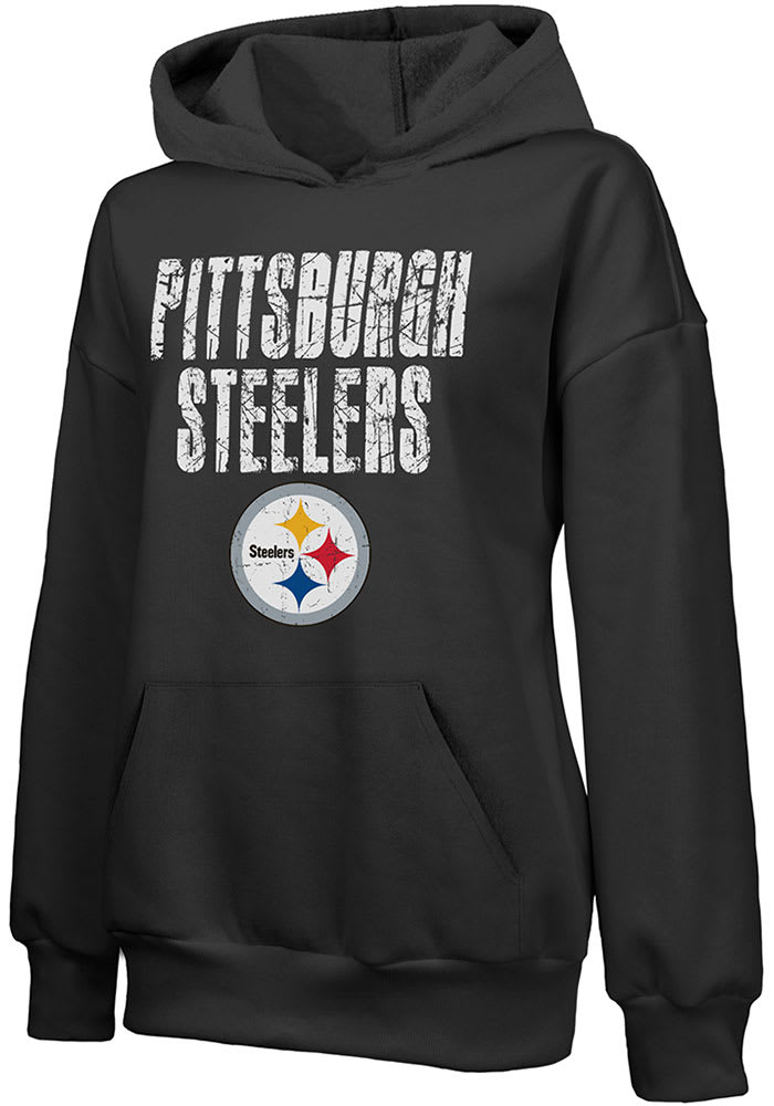 Pittsburgh Steelers Womens Black Empire Hooded Sweatshirt
