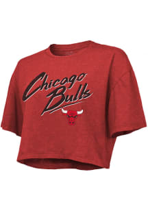 Chicago Bulls Womens Red Dirty Dribble Short Sleeve T-Shirt