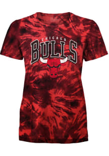 Chicago Bulls Womens Red Burble Short Sleeve T-Shirt