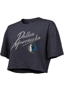 Dallas Mavericks Womens Navy Blue Dirty Dribble Short Sleeve T-Shirt
