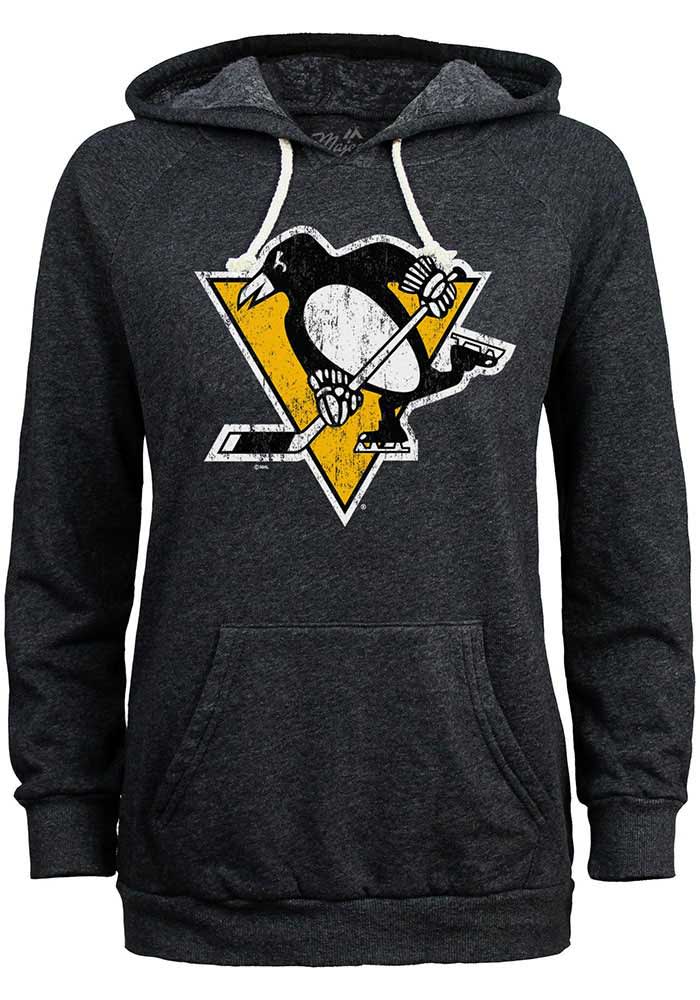Pittsburgh Penguins Womens Black Primary Hooded Sweatshirt
