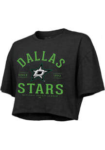 Dallas Stars Womens Black Field Goal Short Sleeve T-Shirt