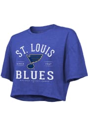 St Louis Blues Womens Blue Field Goal Short Sleeve T-Shirt