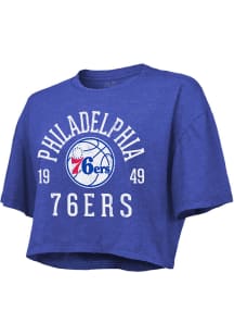 Philadelphia 76ers Womens Blue Ball Hog Short Sleeve T-Shirt