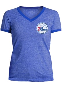 Philadelphia 76ers Womens Blue Primary Short Sleeve T-Shirt