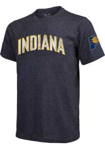 Indiana Pacers Navy Blue City Wordmark Short Sleeve Fashion T Shirt