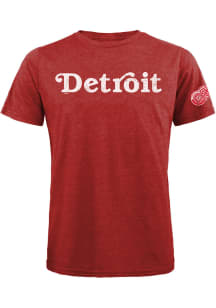 Detroit Red Wings Red City Wordmark Short Sleeve Fashion T Shirt