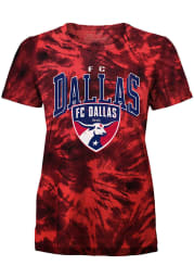 FC Dallas Womens Red Tie Dye Short Sleeve T-Shirt