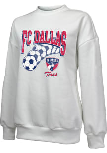 FC Dallas Womens White Vintage Crew Sweatshirt