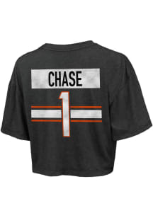 Ja'Marr Chase Cincinnati Bengals Womens Black Hard Hit Player T-Shirt