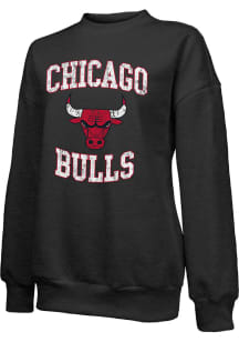 Chicago Bulls Womens Black Vintage Crew Sweatshirt