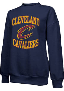 Cleveland Cavaliers Womens Navy Blue Vintage Crew Sweatshirt