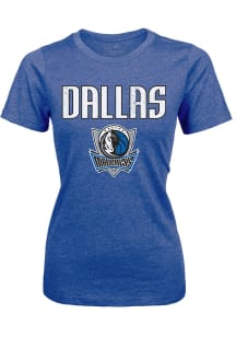 Dallas Mavericks Womens Blue Triblend Short Sleeve T-Shirt