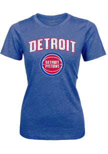 Detroit Pistons Womens Blue Triblend Short Sleeve T-Shirt