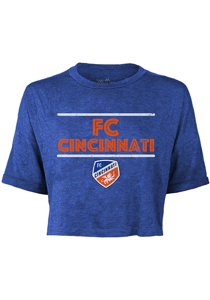 FC Cincinnati Womens Blue Phosphate Short Sleeve T-Shirt