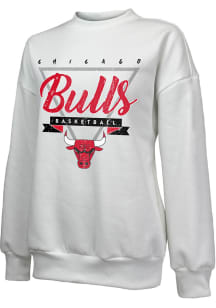 Chicago Bulls Womens White Vintage Crew Sweatshirt