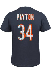 Walter Payton Chicago Bears Navy Blue Primary Player Short Sleeve Fashion Player T Shirt