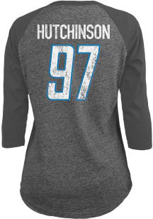 Aidan Hutchinson Detroit Lions Womens Grey Hutchinson Long Sleeve Player T Shirt