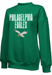 Philadelphia Eagles Womens Kelly Green Rock Crew Sweatshirt