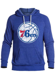 Philadelphia 76ers Mens Blue PARTIAL LOGO Fashion Hood