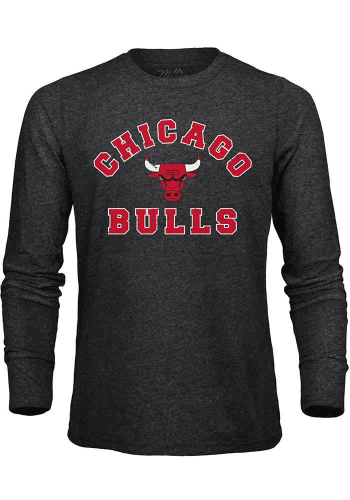 Chicago Bulls Black CURVEBALL Long Sleeve Fashion T Shirt