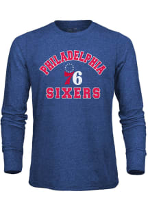 Philadelphia 76ers Blue PRIMARY CURVEBALL Long Sleeve Fashion T Shirt