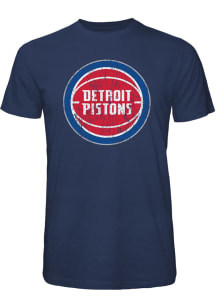 Detroit Pistons Navy Blue PRIMARY Short Sleeve Fashion T Shirt