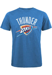 Oklahoma City Thunder Blue GLOBAL LOGO Short Sleeve Fashion T Shirt