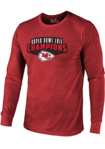 Kansas City Chiefs Red 2022 Super Bowl Champions Replay Local Phrase Long Sleeve Fashion T Shirt