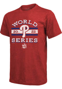 Philadelphia Phillies Red 2022 World Series Participant Short Sleeve T Shirt