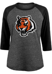 Ja'Marr Chase Cincinnati Bengals Womens Black Raglan Long Sleeve Player T Shirt