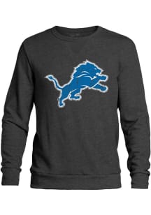 Detroit Lions Mens Charcoal Primary Logo Long Sleeve Fashion Sweatshirt