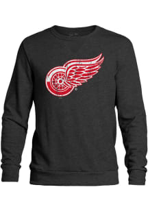 Detroit Red Wings Mens Black Primary Logo Long Sleeve Fashion Sweatshirt