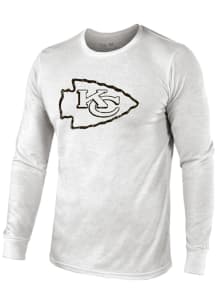 Kansas City Chiefs White Tonal Primary Logo Long Sleeve Fashion T Shirt