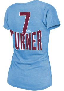 Trea Turner Philadelphia Phillies Womens Light Blue Player Player T-Shirt