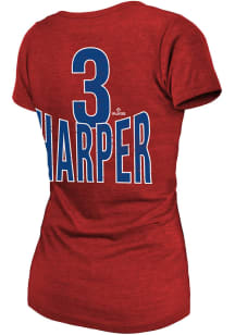 Bryce Harper Philadelphia Phillies Womens Red Player Player T-Shirt