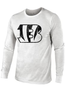 Cincinnati Bengals White Tonal Primary Logo Long Sleeve Fashion T Shirt