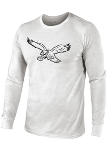 Philadelphia Eagles White Tonal Primary Logo Long Sleeve Fashion T Shirt