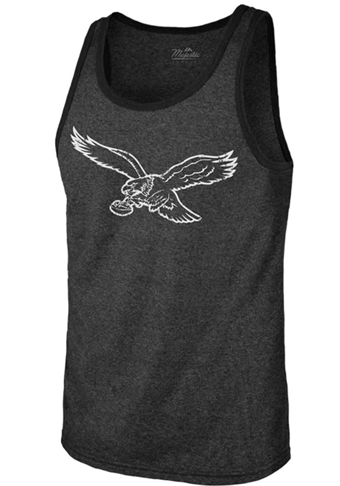Philadelphia Eagles Mens Short Sleeve Retro Eagle Tank Top BLACK
