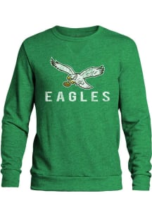 Philadelphia Eagles Mens Kelly Green Retro Logo Long Sleeve Fashion Sweatshirt