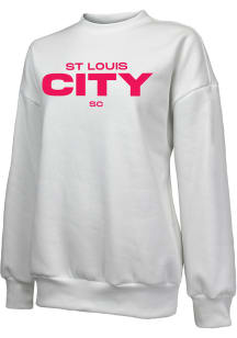 St Louis City SC Womens White Vintage Crew Sweatshirt