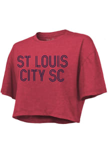 St Louis City SC Womens Red Dubline Short Sleeve T-Shirt