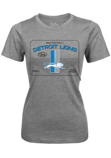 Detroit Lions Womens Grey Triblend Short Sleeve T-Shirt