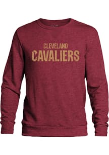 Cleveland Cavaliers Mens Maroon Wordmark Long Sleeve Fashion Sweatshirt