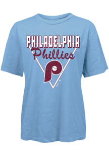Philadelphia Phillies Womens Light Blue Grenadier Short Sleeve T-Shirt