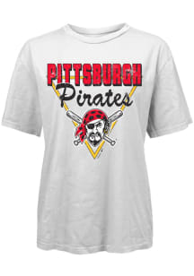 Pittsburgh Pirates Womens White Grenadier Short Sleeve T-Shirt