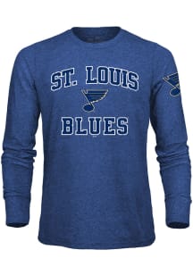 St Louis Blues Blue Heart and Soul Long Sleeve Fashion T Shirt