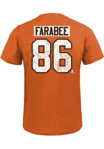 Joel Farabee Philadelphia Flyers Orange Name And Number Short Sleeve Fashion Player T Shirt